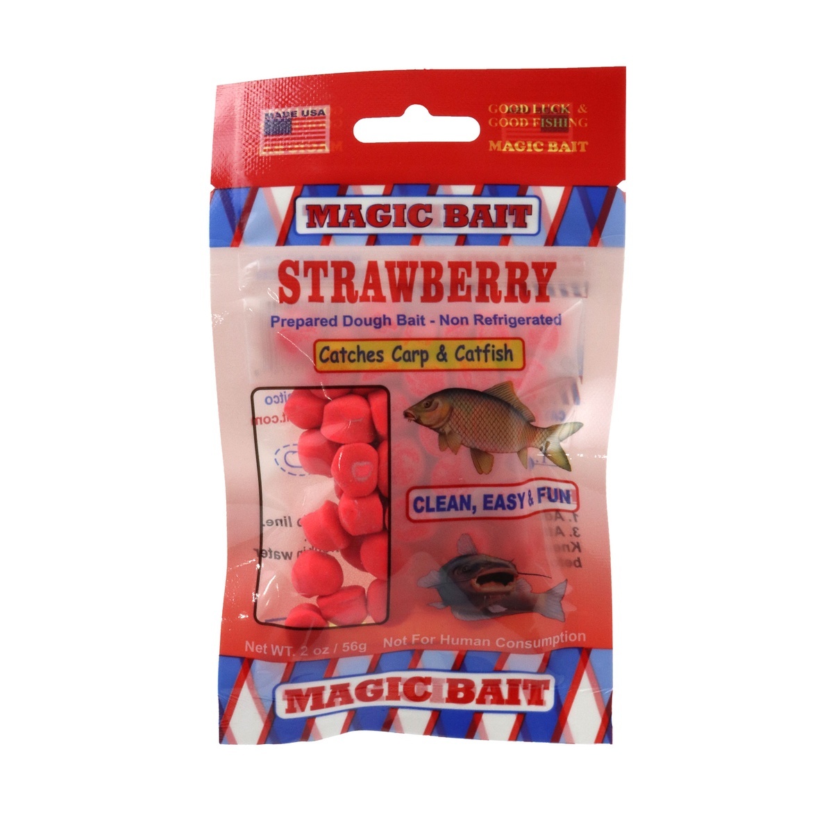 Magic Bait Strawberry Carp & Catfish Prepared Dough Bait