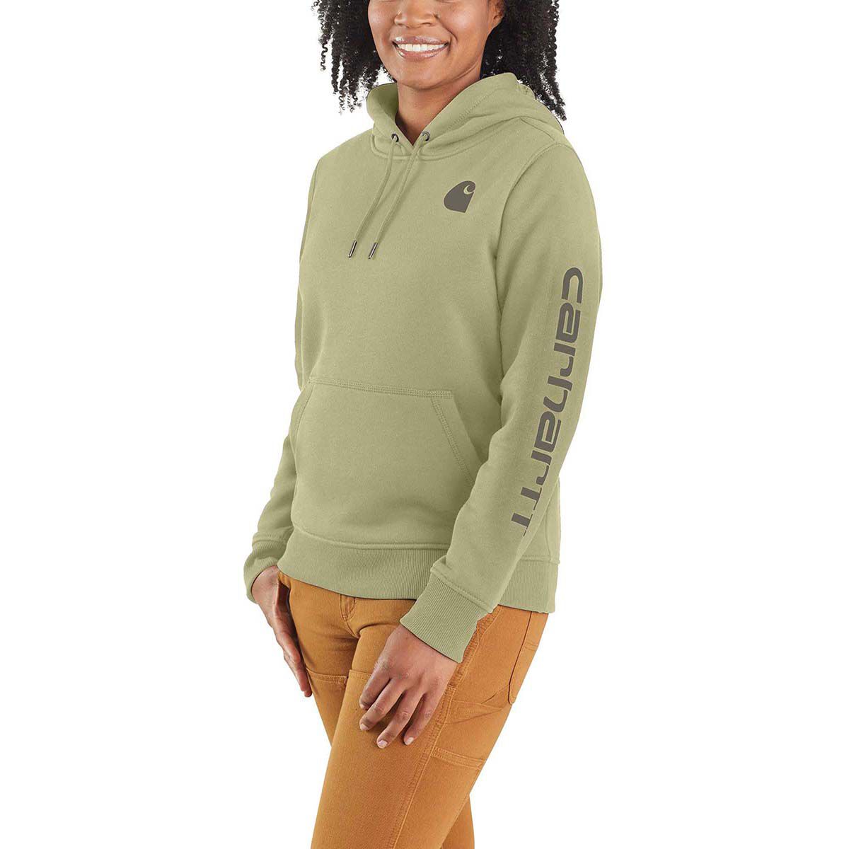 Carhartt Women's Relaxed Fit Midweight Logo Sleeve Graphic Sweatshirt