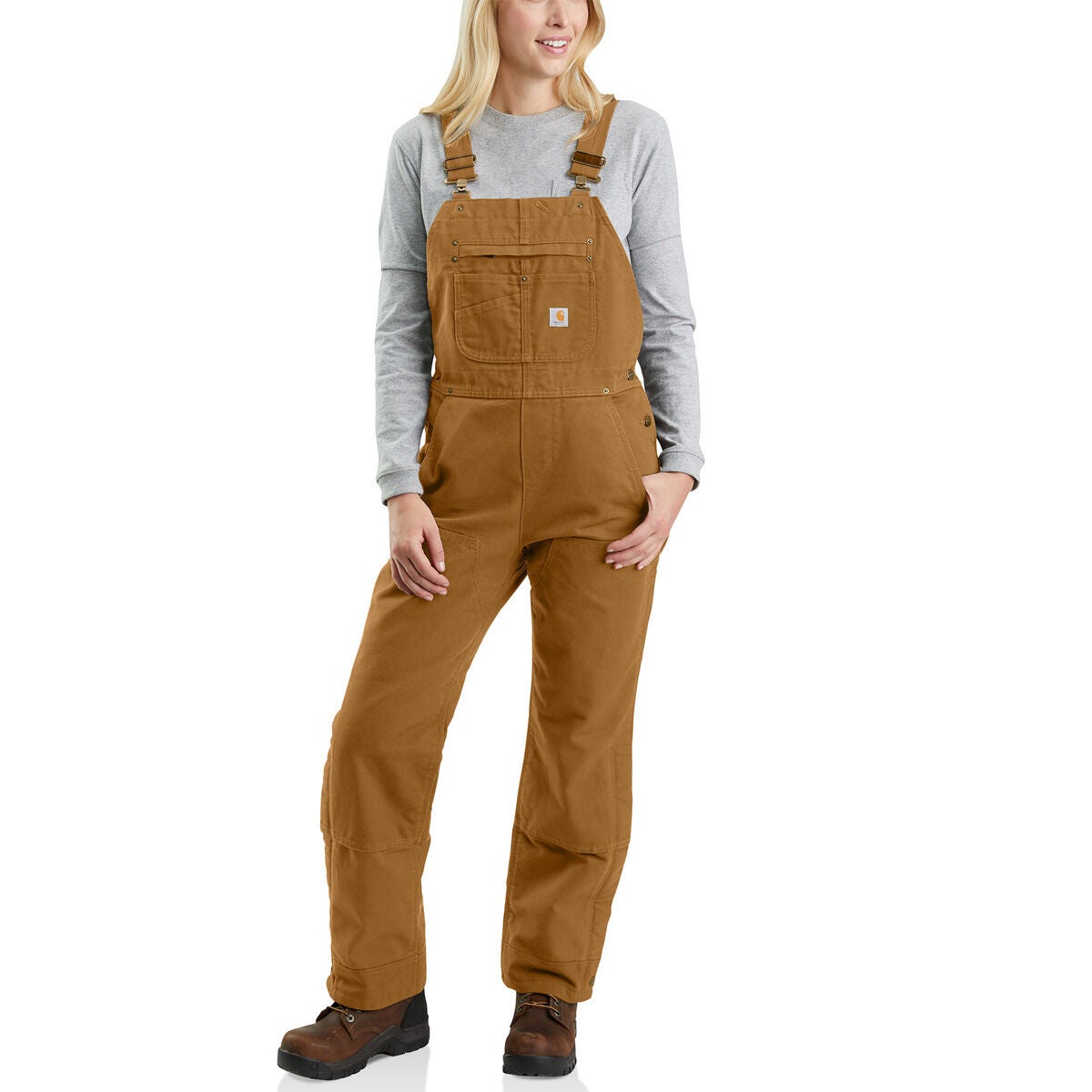 Carhartt Women's Relaxed Fit Washed Duck Insulated Bib Overalls