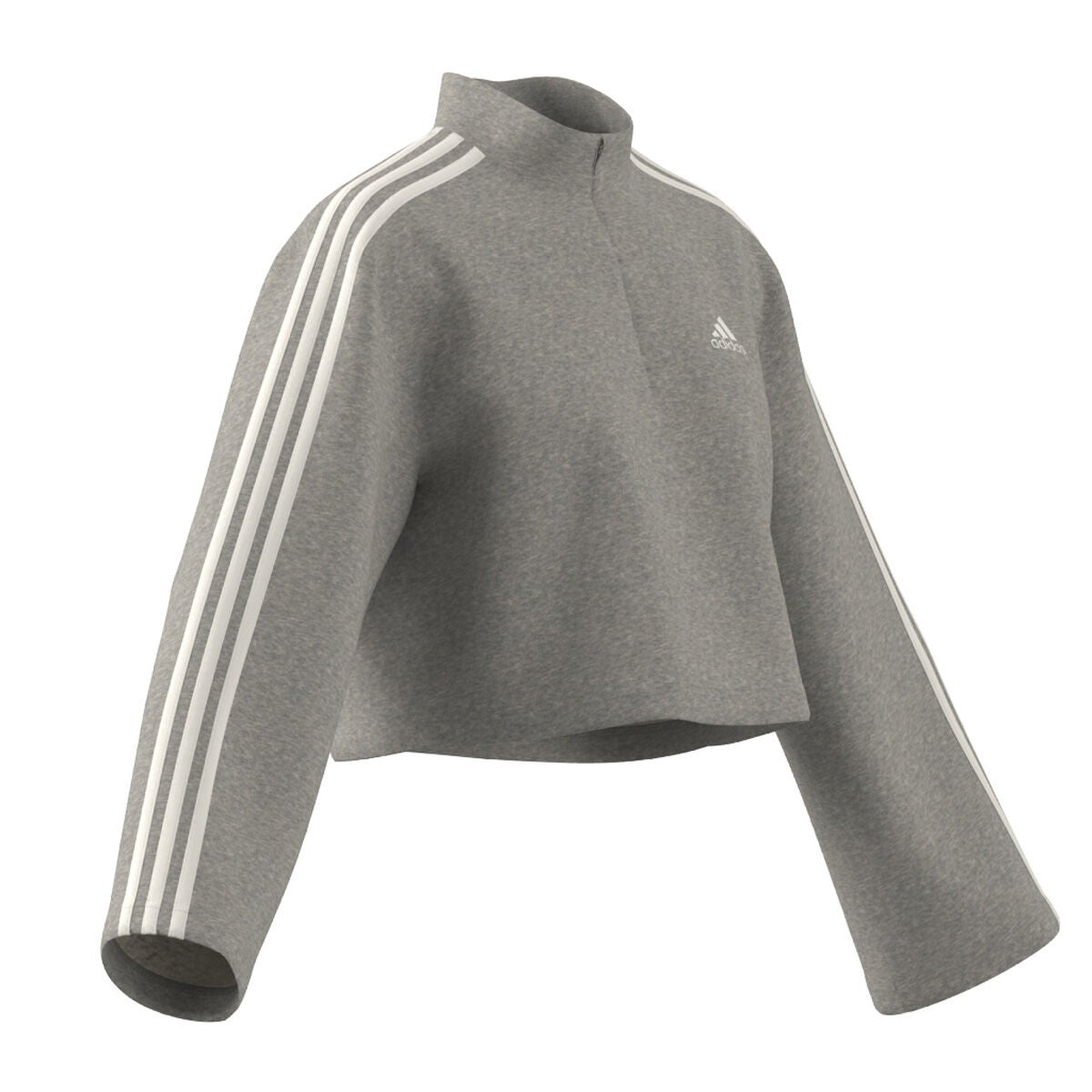 adidas Women's Essentials 3-Stripes Fleece Quarter-Zip Sweatshirt