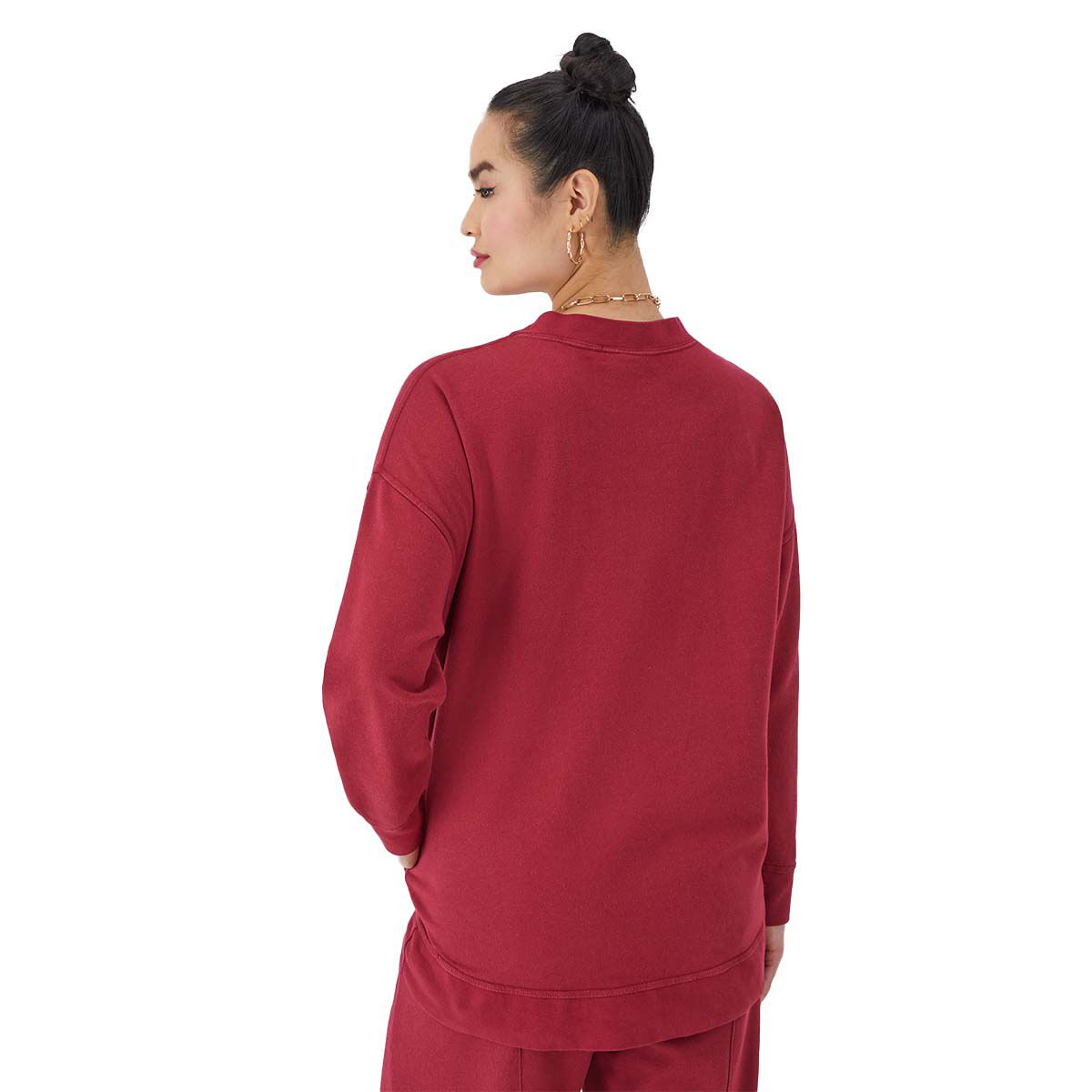 Champion Women's Long Sleeve Vneck Crew Top