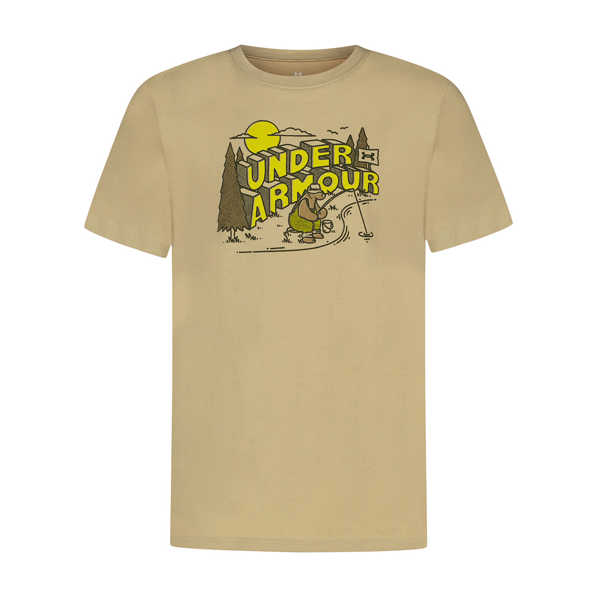 Under Armour Boys' Bear Fishing Graphic Short Sleeve Tee