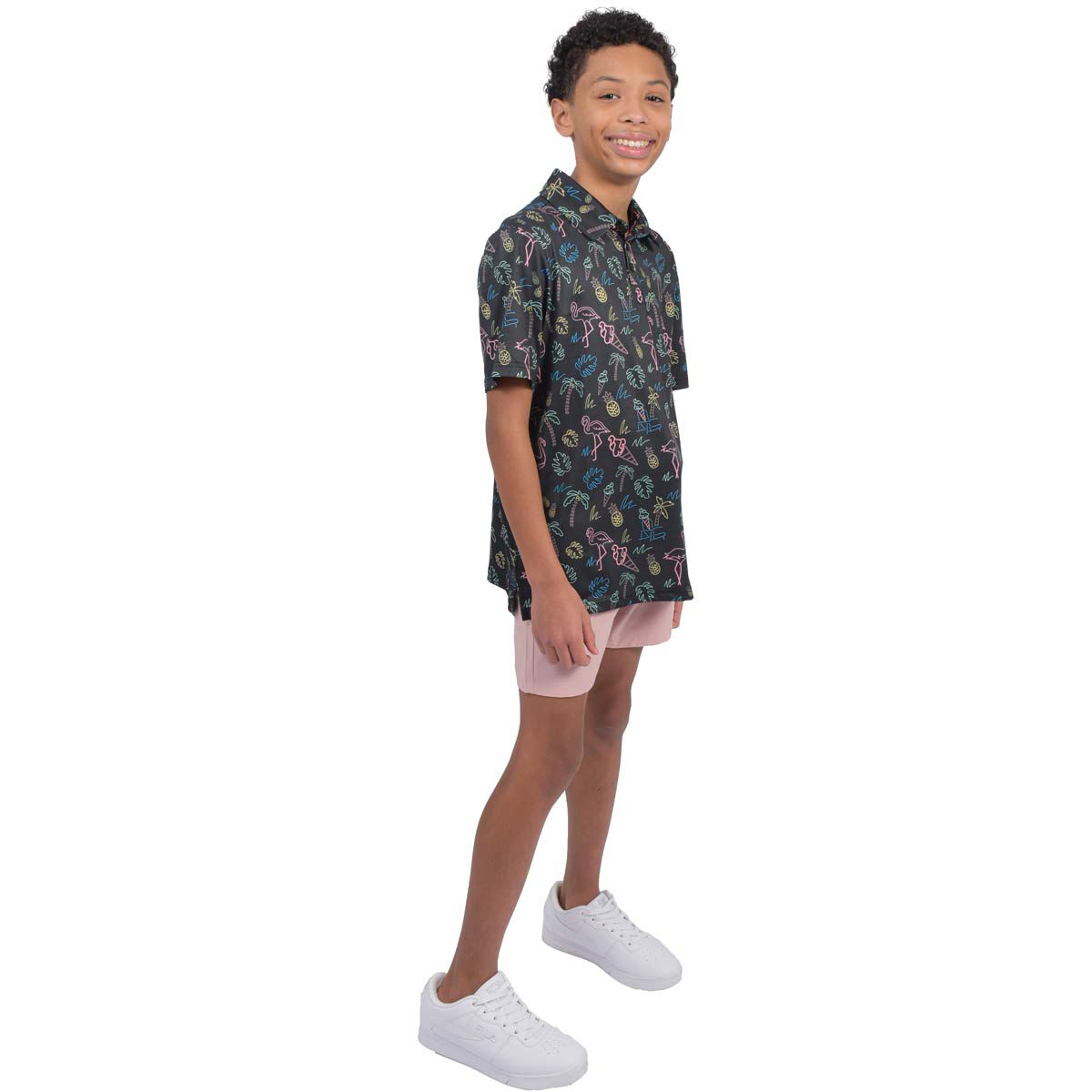 Aeroline Boys' Neon Flamingo Polo