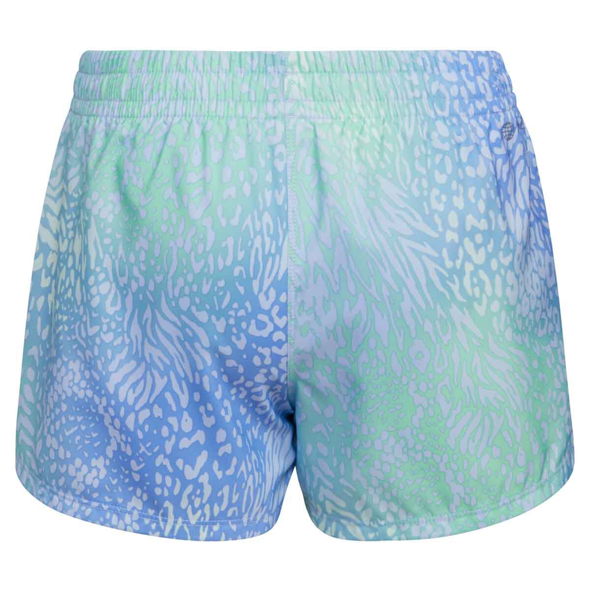 adidas Girls' AEROREADY® Elastic Waistband All Over Print Pacer Woven Shorts