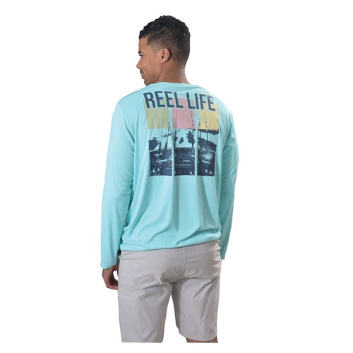 Reel Life Men's Long Sleeve Real Fishing Pole Tee