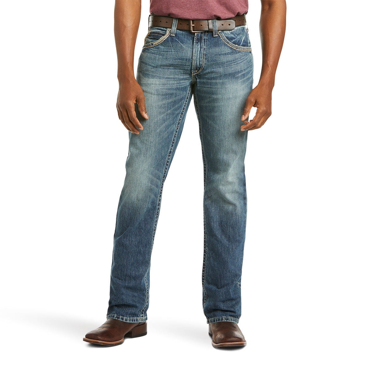 Ariat Men's Low Rise Gambler Slim Fit Straight Leg Jeans