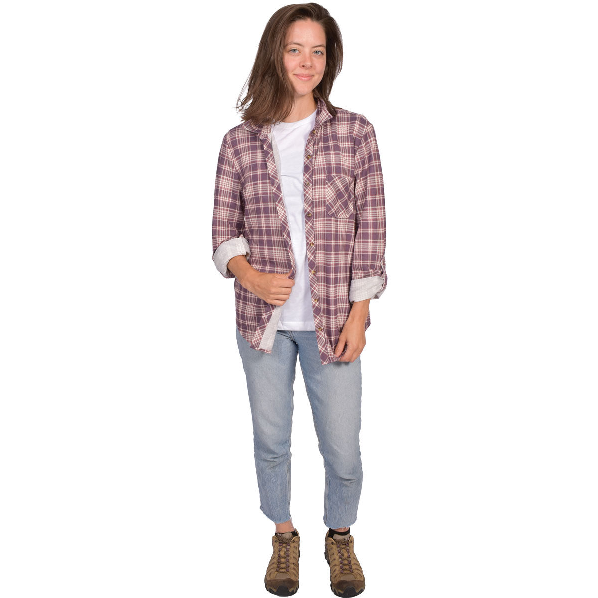 Canyon Creek Women's Knit Plaid Flannel Shirt