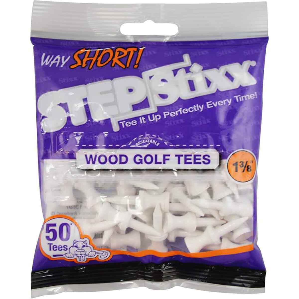 Pride Sports Golf Tee 1-3/8 Inch 50 Count Mix Way Short STEPSTIXX