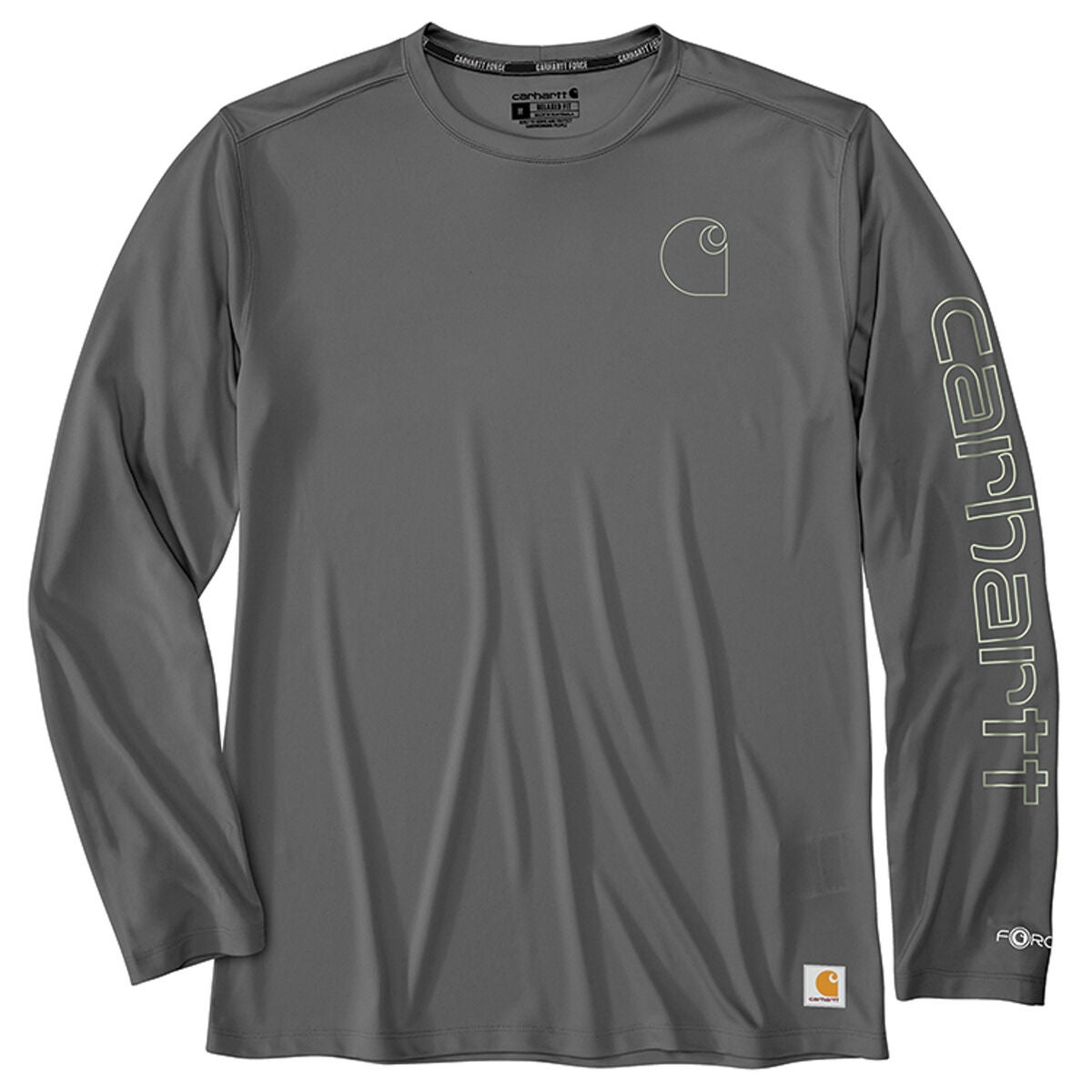 Carhartt Men's Force Sun Defender  Lightweight Long-Sleeve Logo Graphic T-Shirt