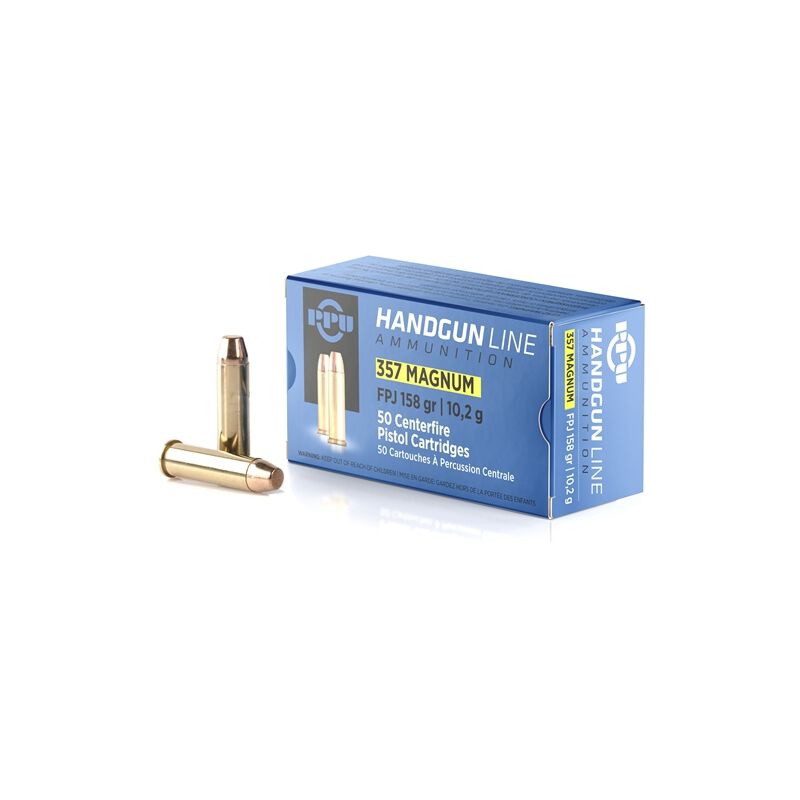 Ppu 357 Magnum 158 Grain Flat Point Jacket - 50 Count