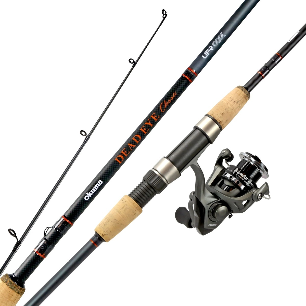 okuma dead eye trolling rod Classic A - Spinning Combo, DECS-661MLFT-2500 and all trolling models have a shrink tube rear grip configuration as well as a comfortable triangular EVA foregrip to reduce rod twisting. Okuma Dead Eye 1-Piece Telescoping