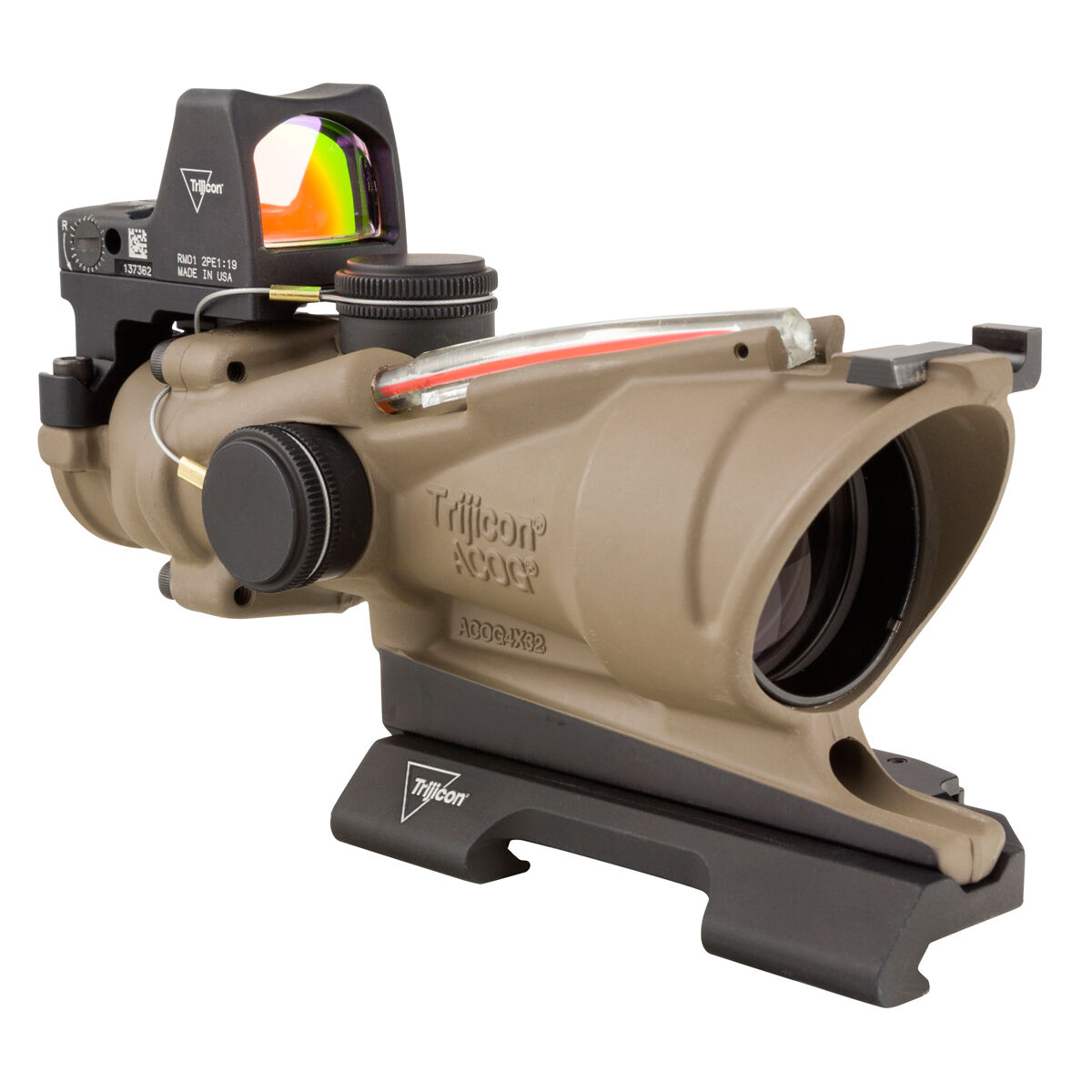 Trijicon ACOG 4X32/RMR2 RED FDE
