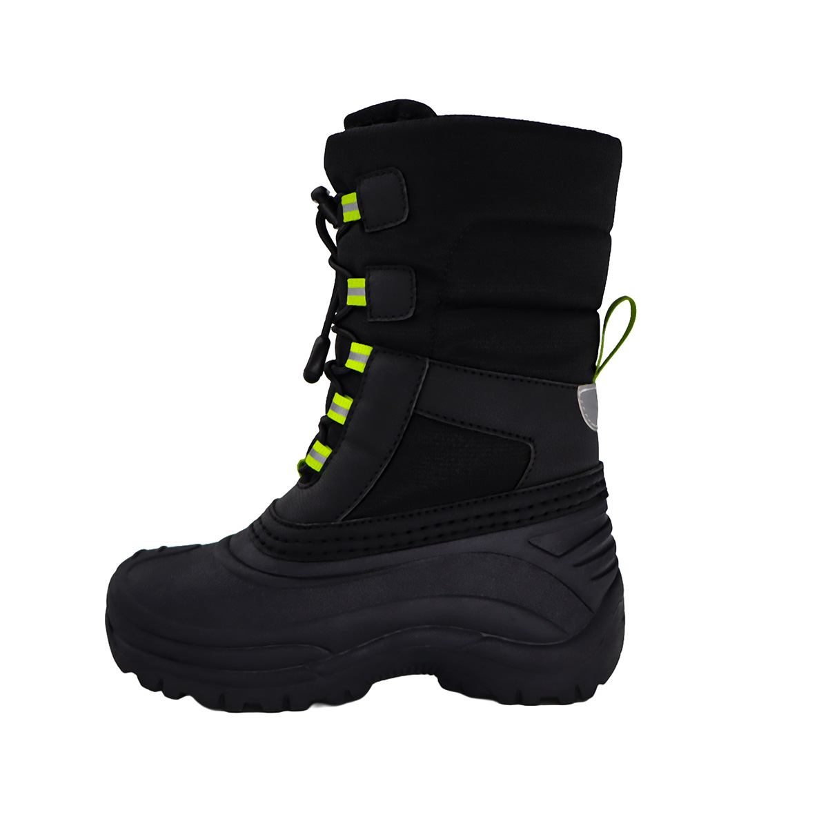 Tamarack Boys' Artic Trail Black and Green Winter Boots