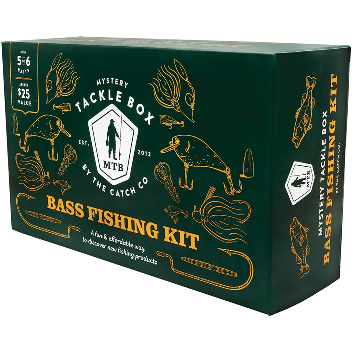 complete bass tackle box kit Mystery Elite Fishing The Big League Bass Fishing Starter Kit Catch Co Mystery Tackle Box