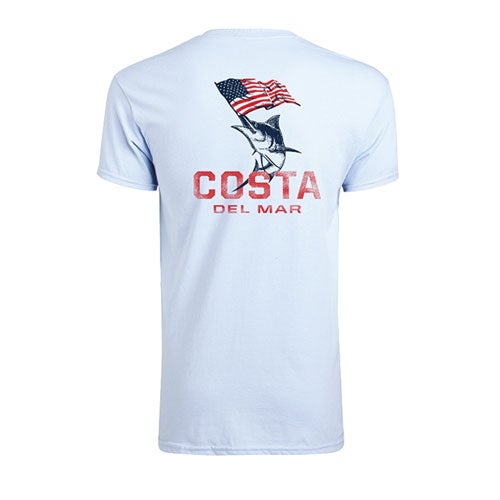 Costa Men's Short Sleeve Flag Fish Tee