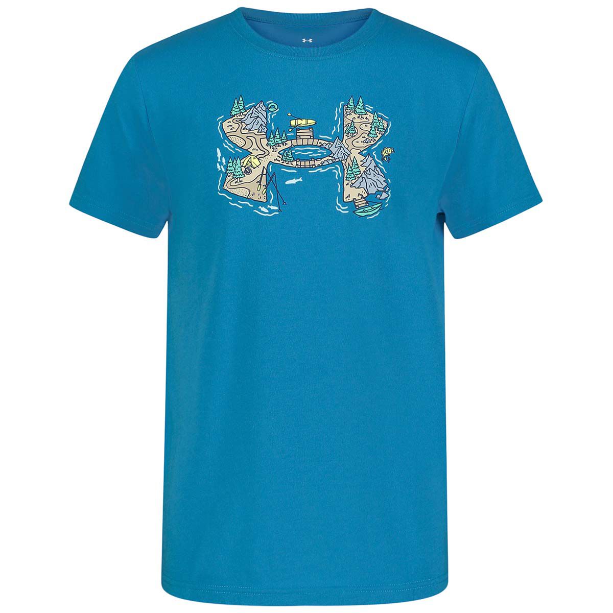 Under Armour Boy's Blue Lake Logo Tee
