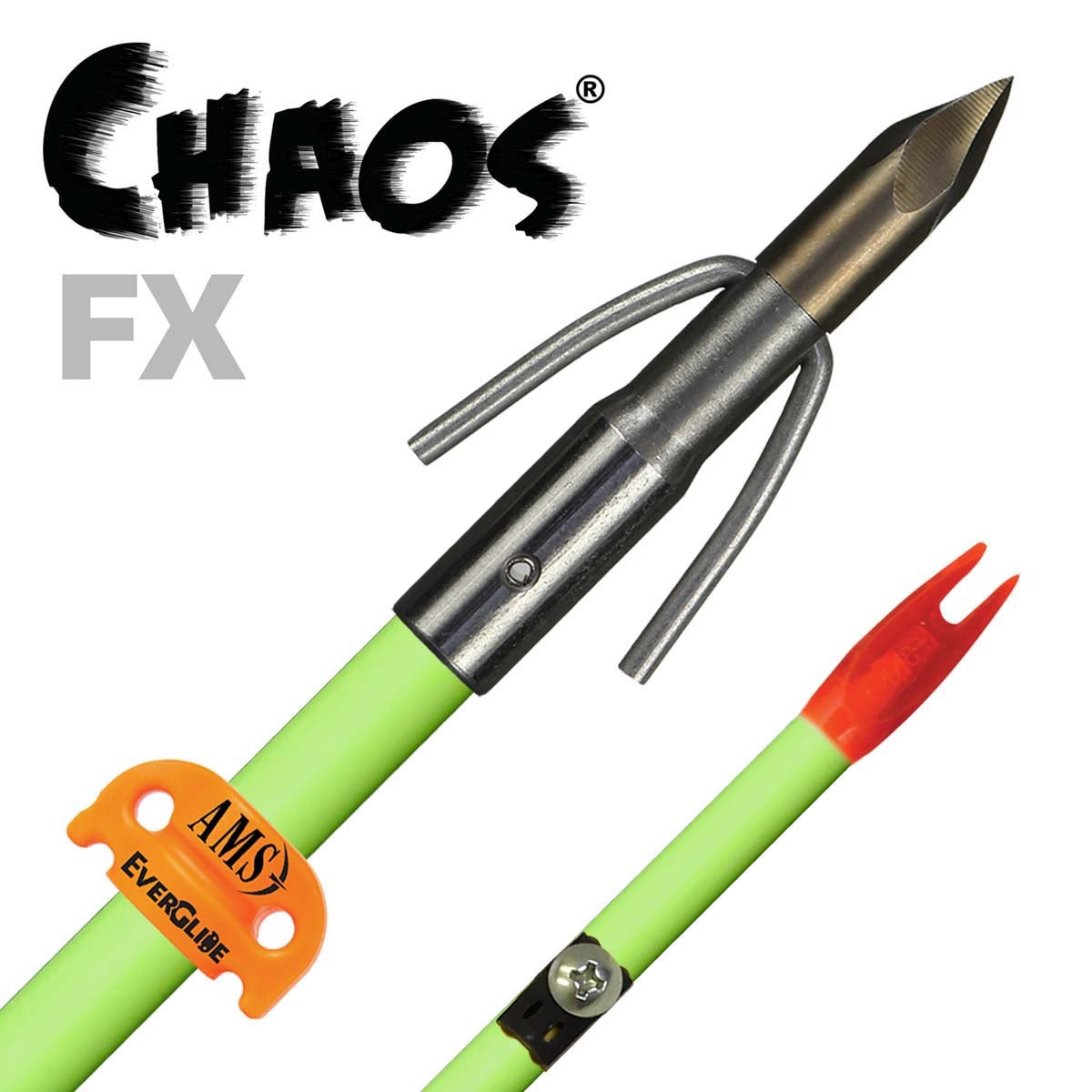 Ams Fluorescent Fiberglass Arrow w/ Chaos FX Point