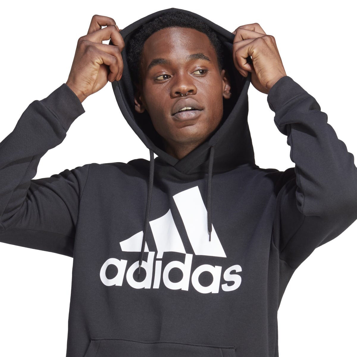 adidas Men's Big Logo Flc Hood
