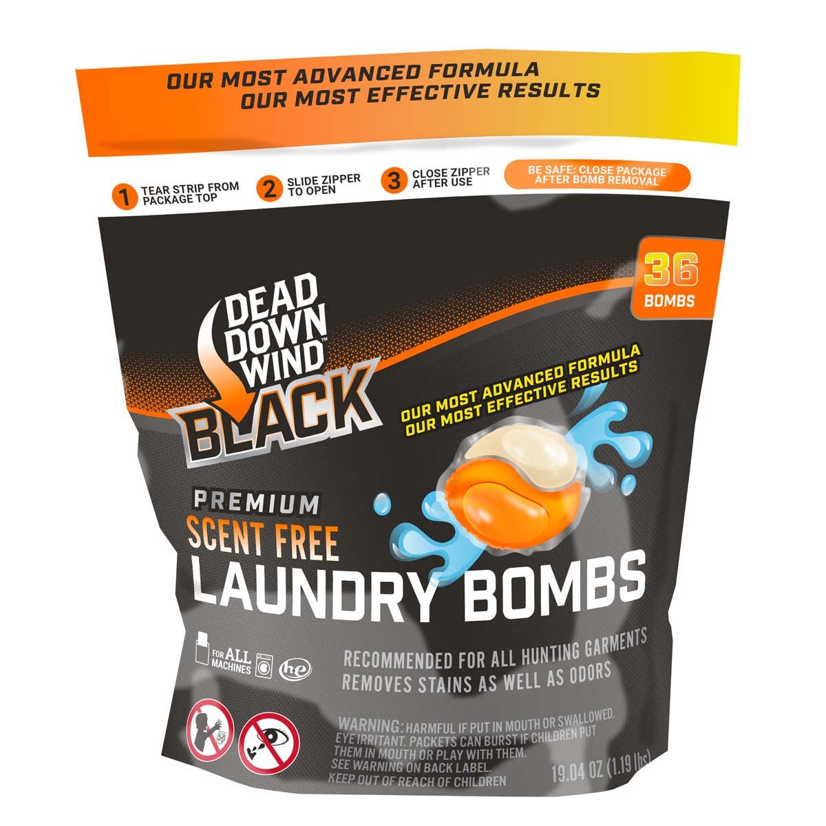 Dead Down Wind Black Premium Laundry Bomb 36 Count