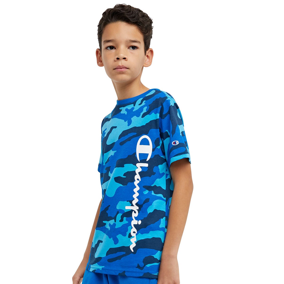 Champion Boys' Camo Aop Shorts Sleeve Tee