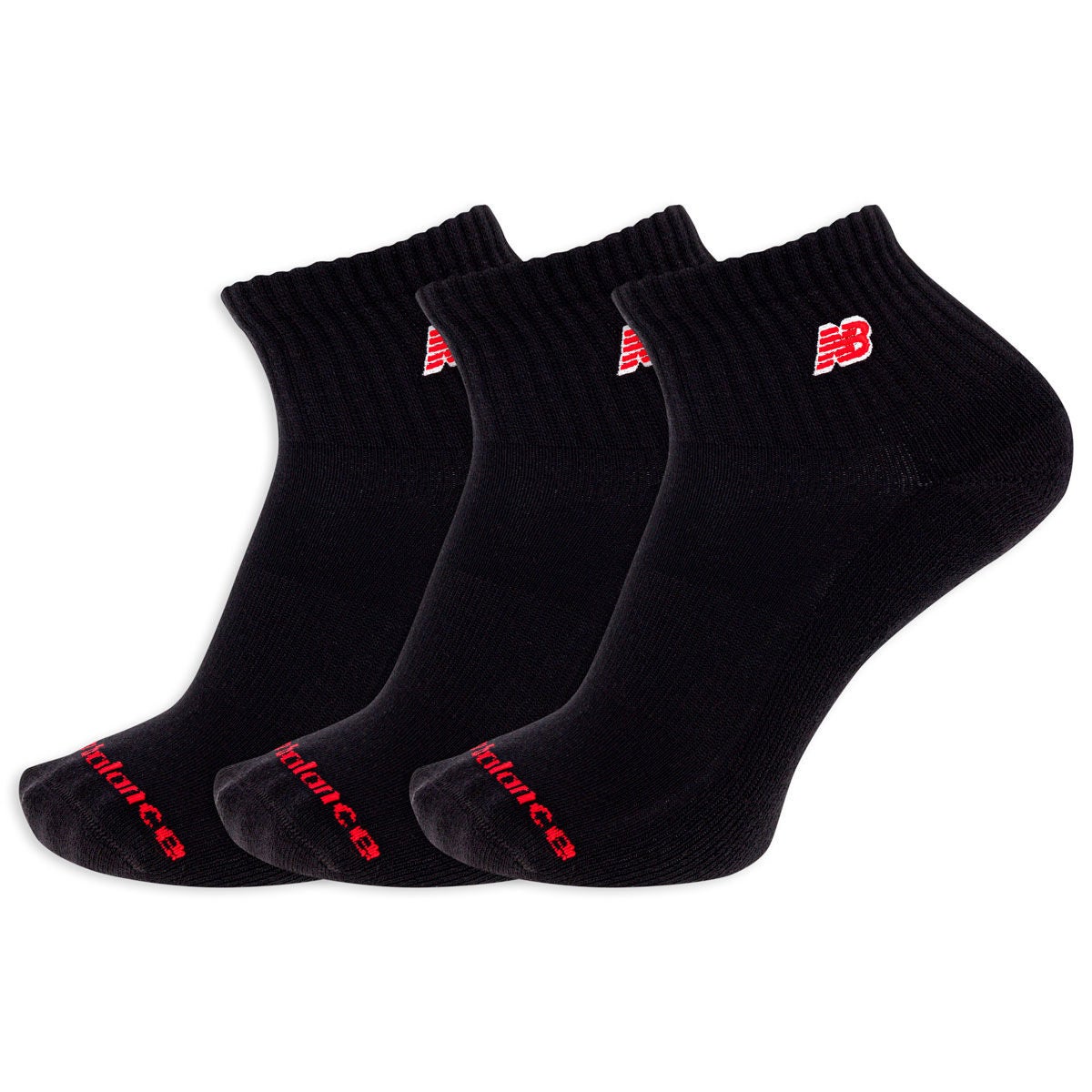 New Balance 3 Pack Patch Logo Ankle Socks