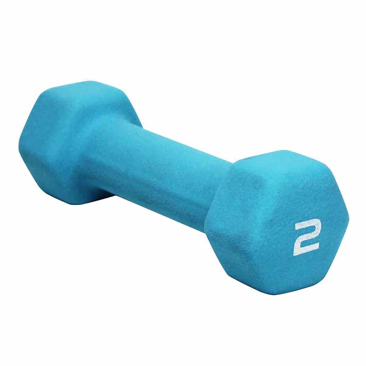 Cap 2 lb. NEON BLUE Neoprene Dumbbell