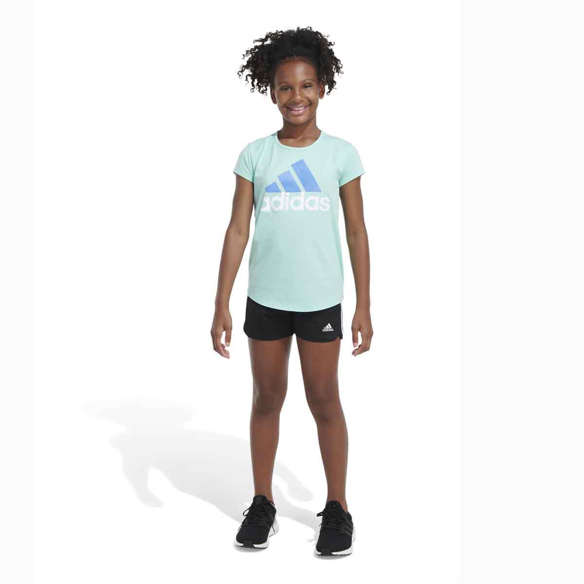 adidas Girls' Shorts Sleeve Essential Tee 23