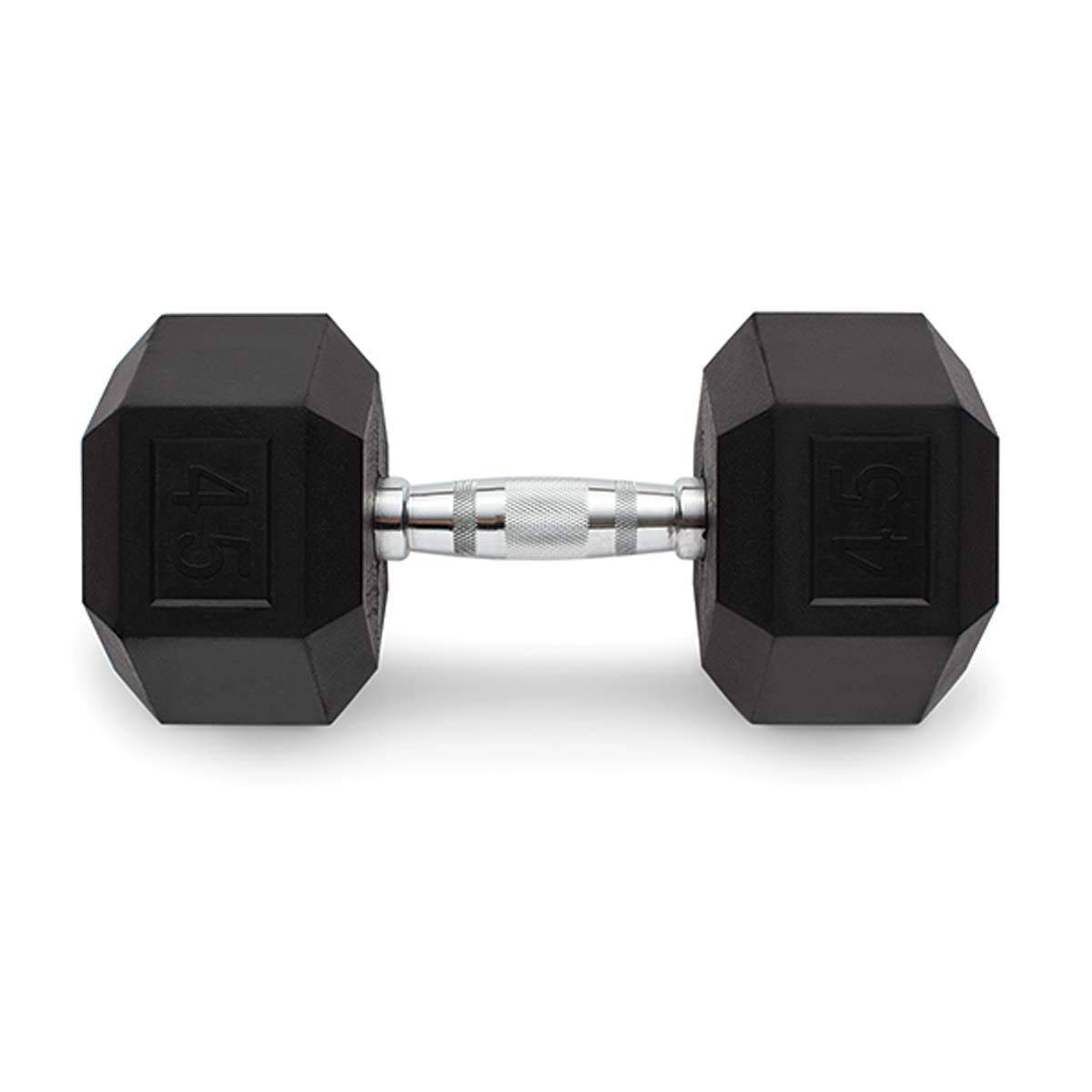 Weider 45lb Rubber Hex Dumbbell