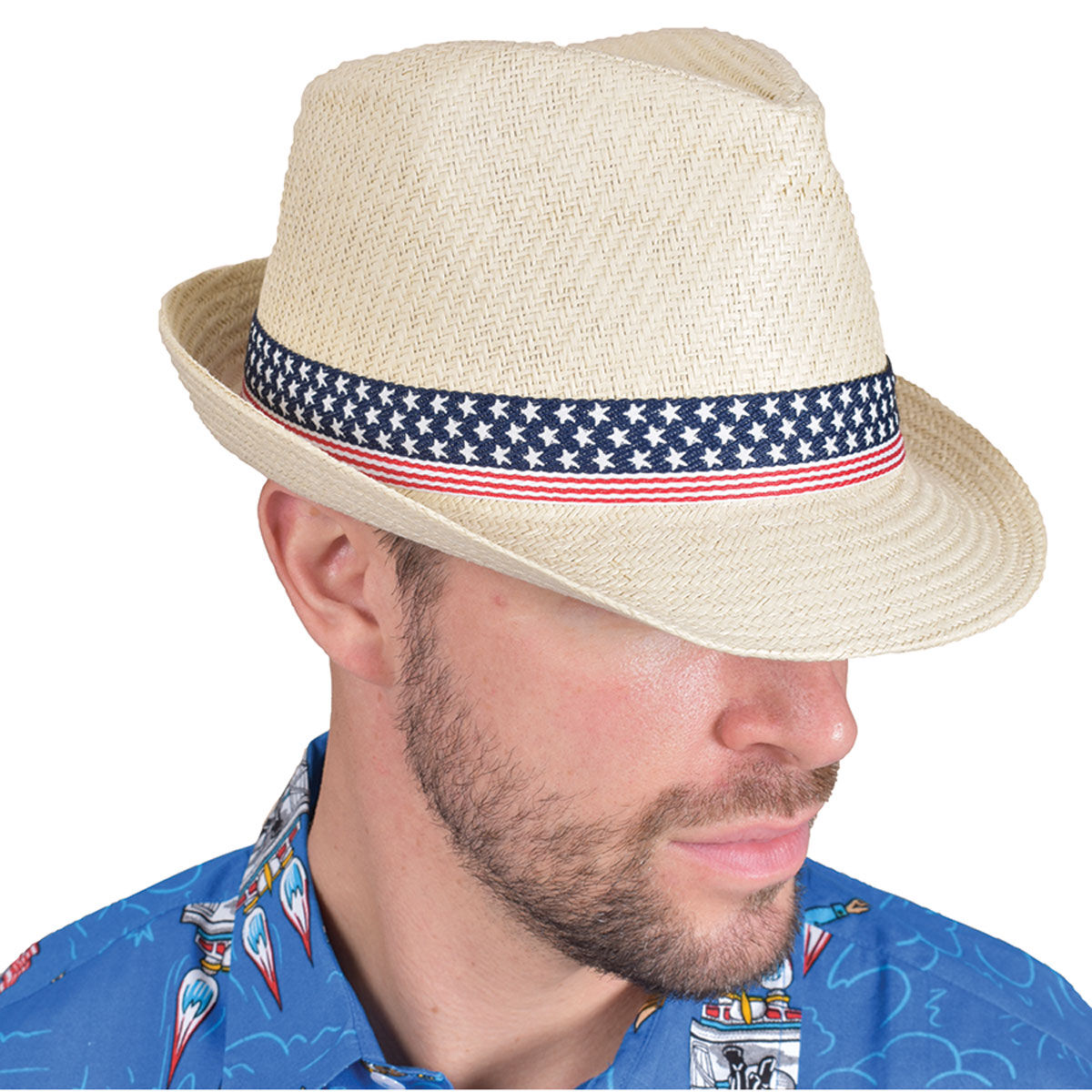 David & Young Fedora w/ American Flag Ribbon