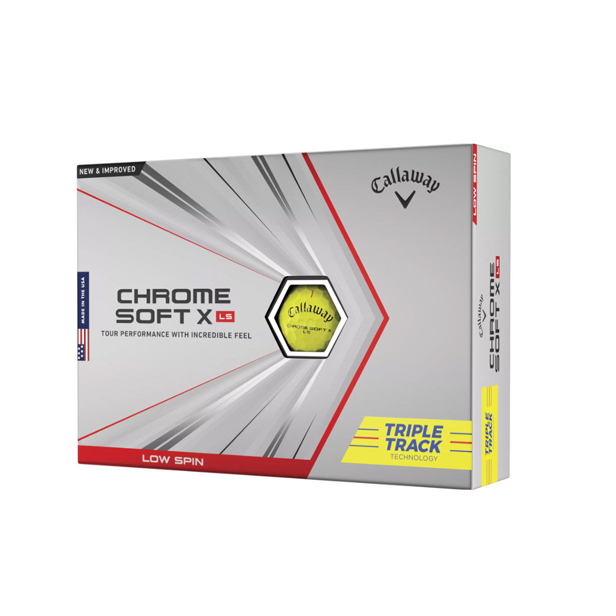 Callaway Golf Chrome Soft X LS Triple Track Yellow Golf Balls