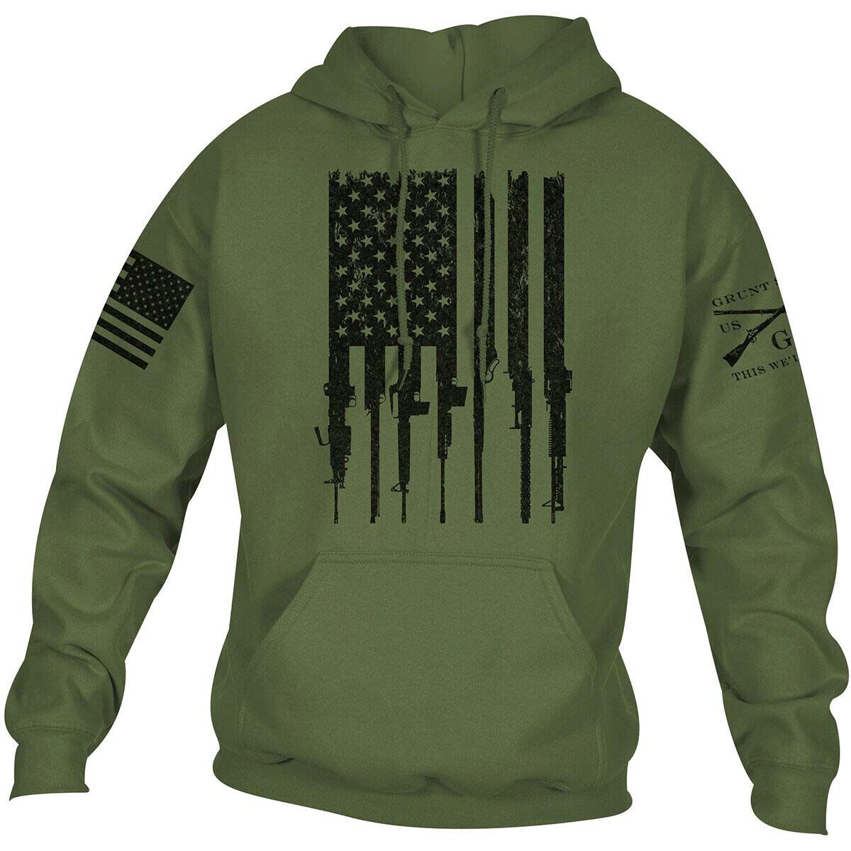 Grunt Style Rifle Flag Hoodie