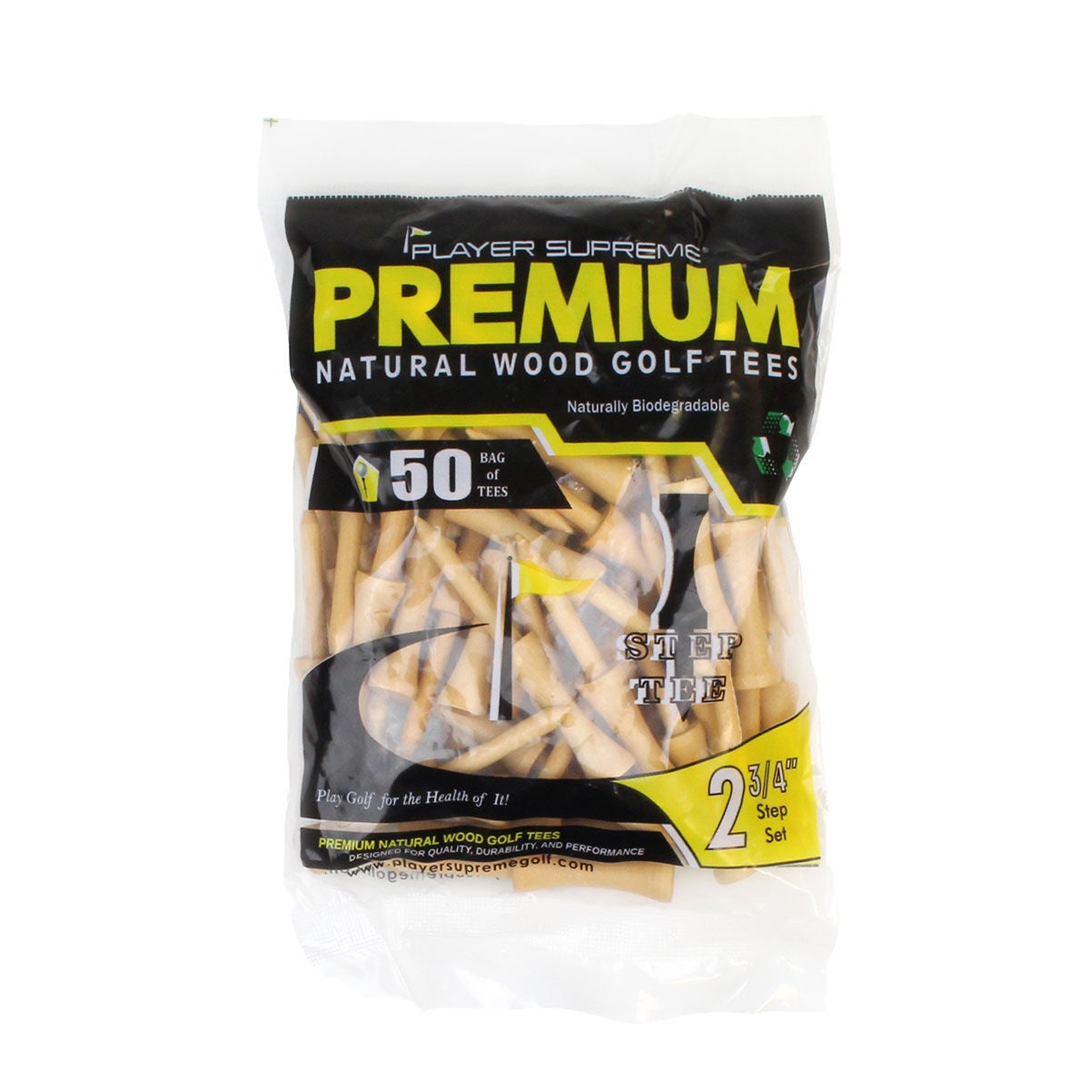 Jp Lann 2 3/4" Step Tees 50 Pk Natural