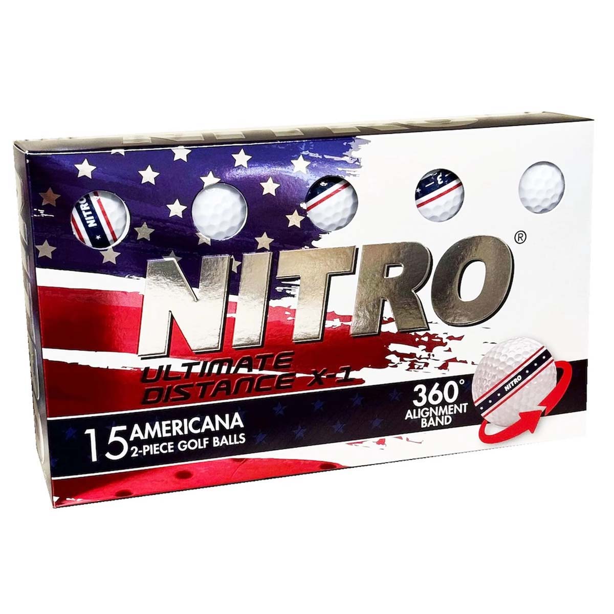 Nitro Golf USA Tour Golf Balls 15 Pack