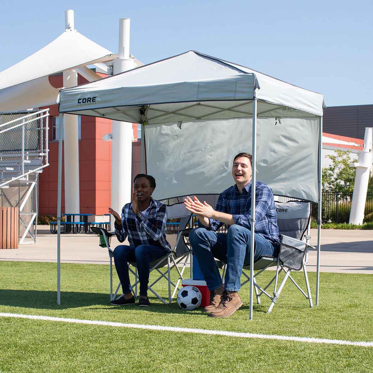 Core Equipment Core 6x4 Instant Canopy with Half Sun Wall