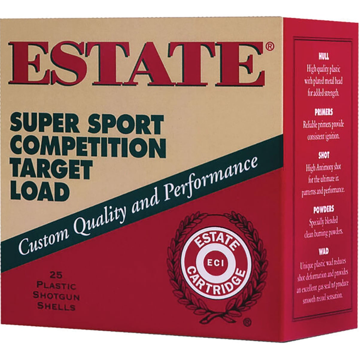 Estate Cartridge 7.5 Lead Shot Target Load 12 Gauge Ammo