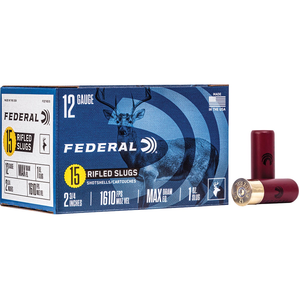 Federal 15 Pack Rifled Slug 12 Gauge