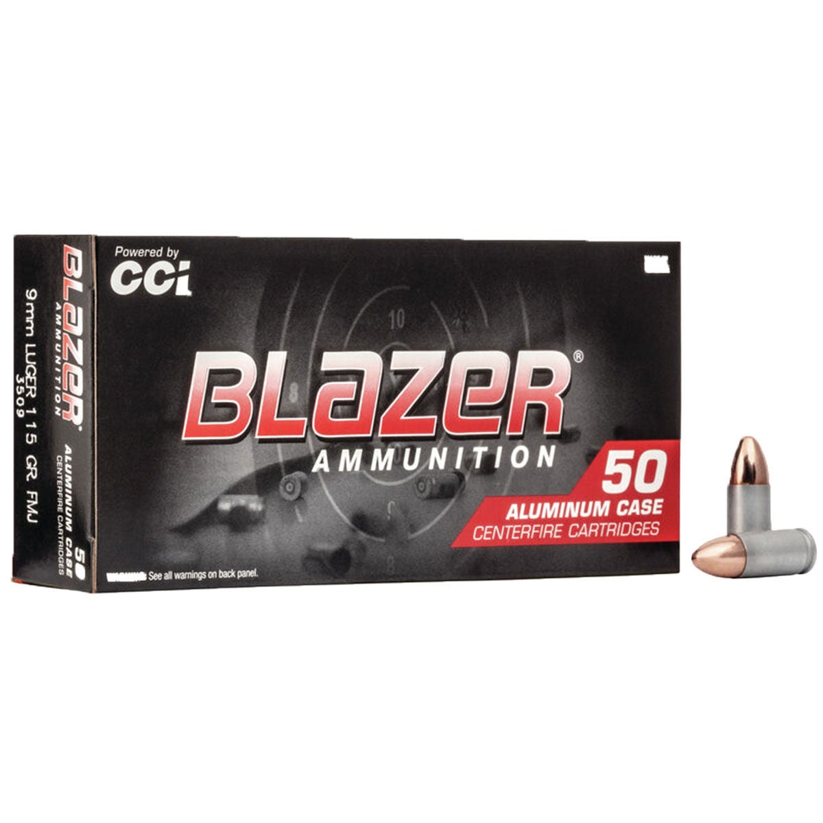 CCI Blazer 9MM Aluminum Case 115 GR FMJ