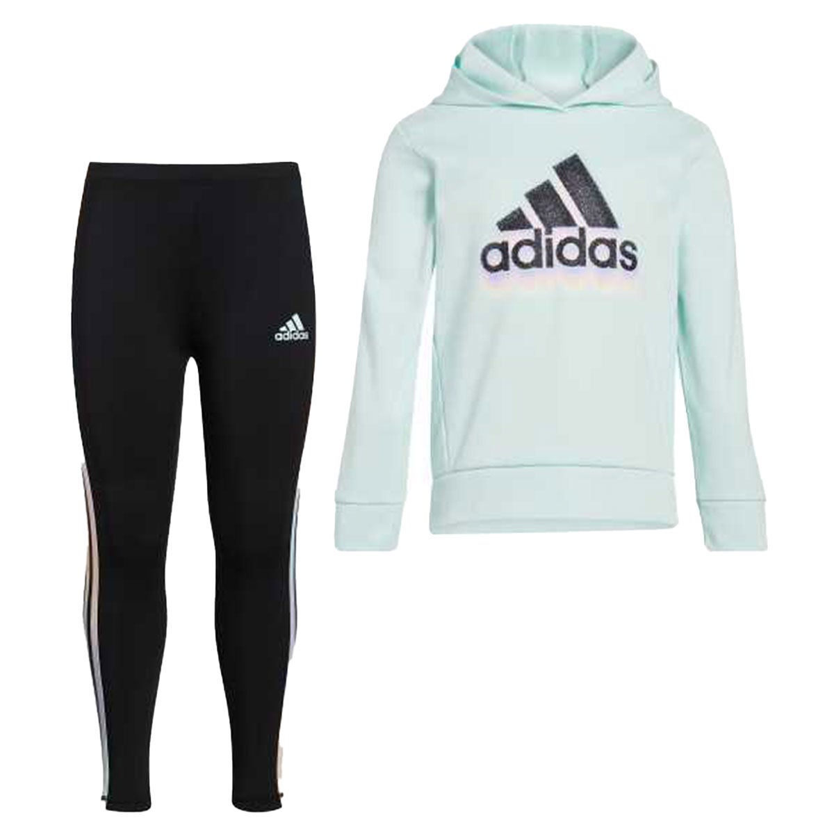 adidas Girls' Pullover Tight Set