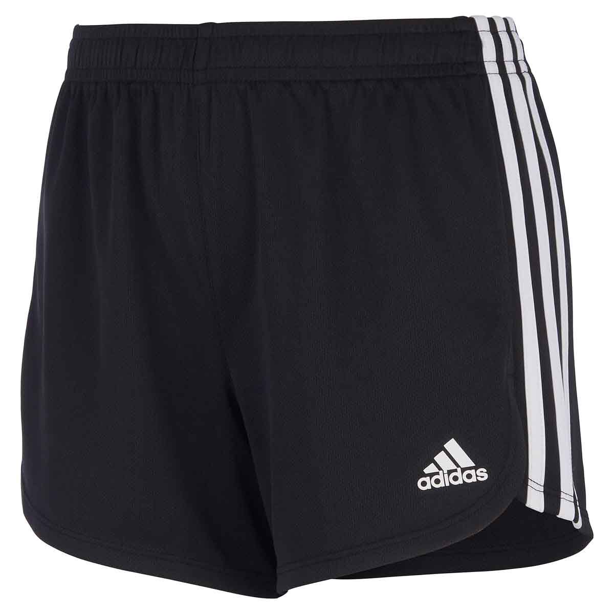 adidas Girls' Three Stripe Mesh Shorts