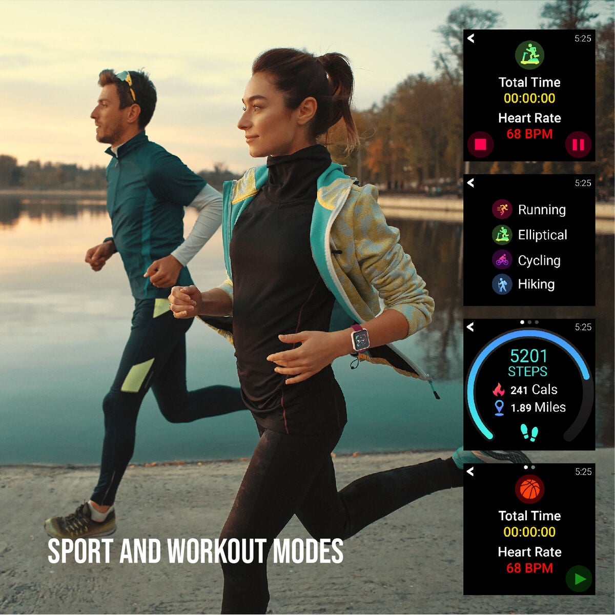 Itouch Air 3 Smartwatch: Silver Case with Silver Mesh Strap