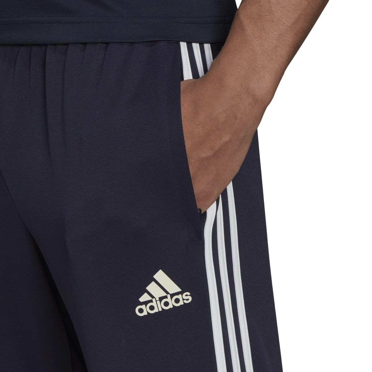 adidas Men's Aeroready Sereno Slim Tapered-Cut 3-Stripes Pants