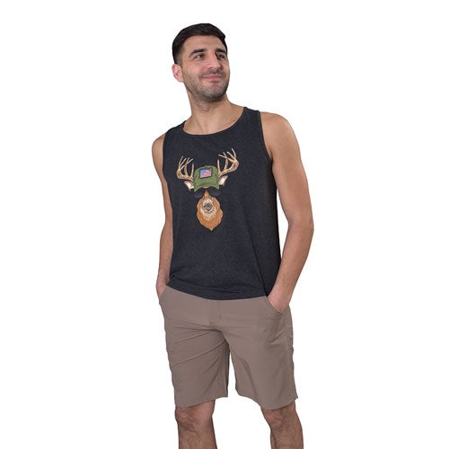 Staghorn River Men's Deer With Sunglasses Tank Top