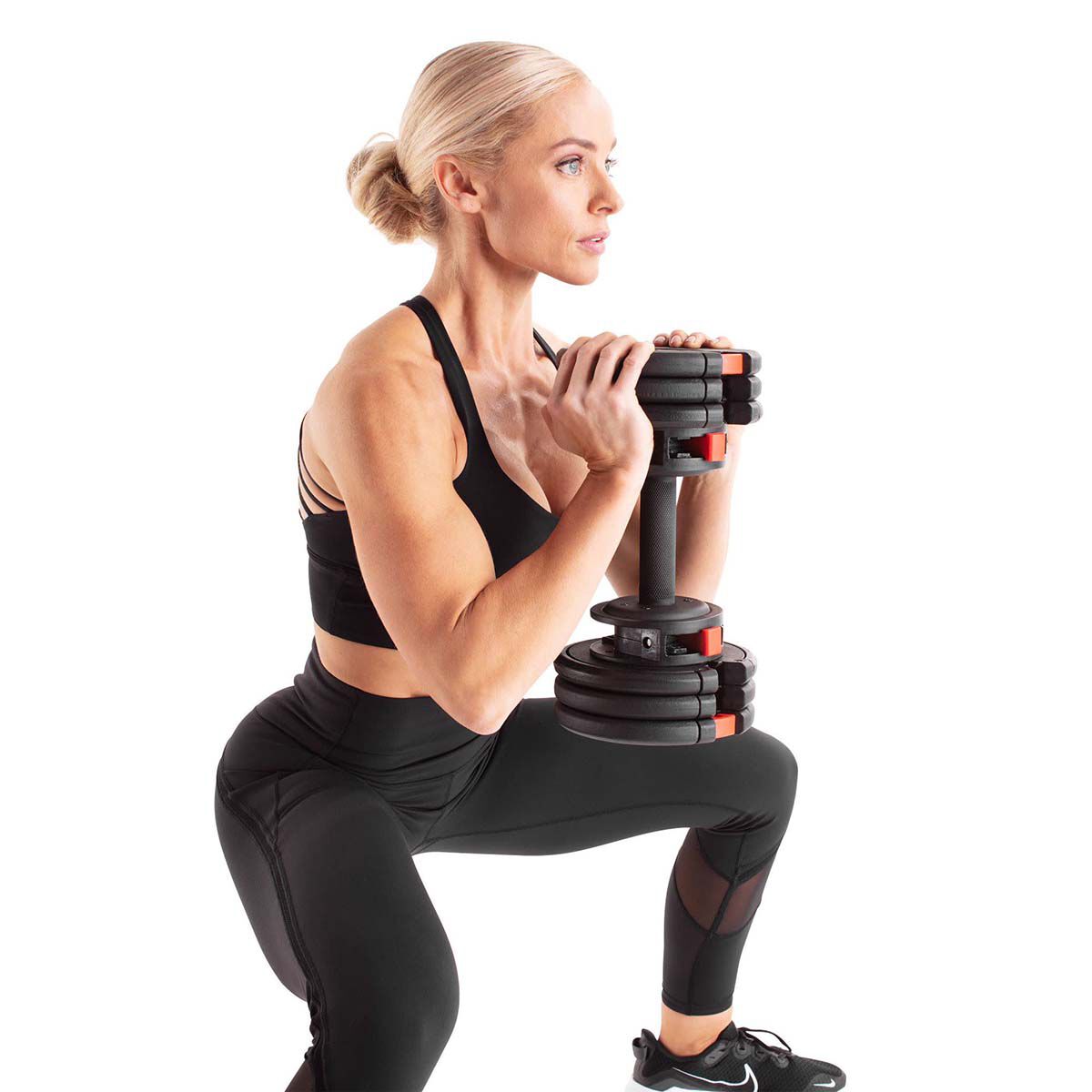 Weider 55lb Pair of Select-A-Weight Adjustable Dumbbells