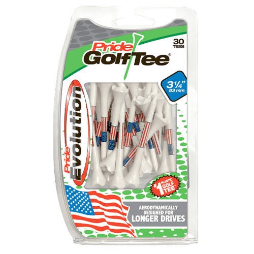 Pride Sports 3-1/4" Evolution USA Golf Tees - 30 Pack