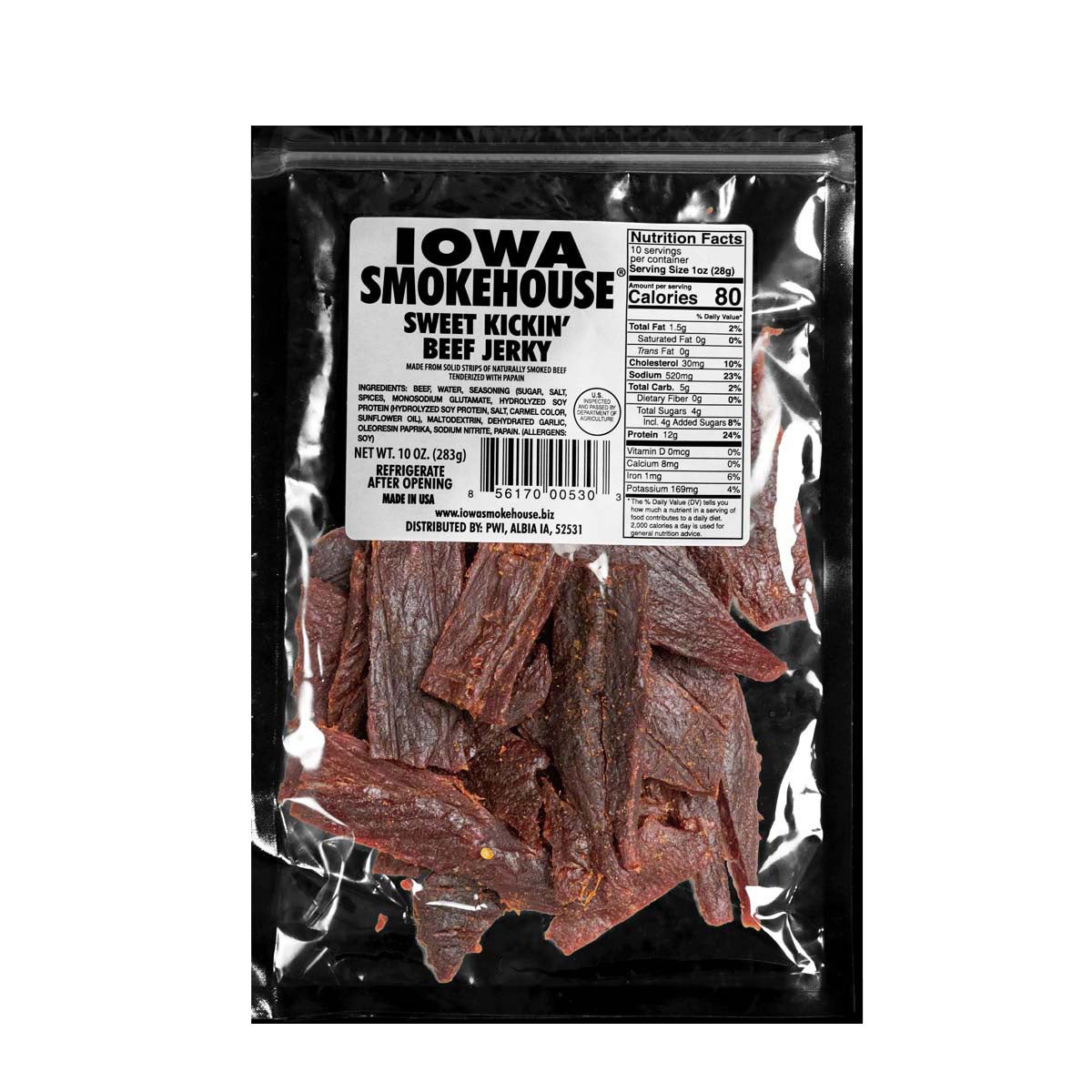 Iowa Smokehouse 10oz Sweet Kickin Beef Jerky
