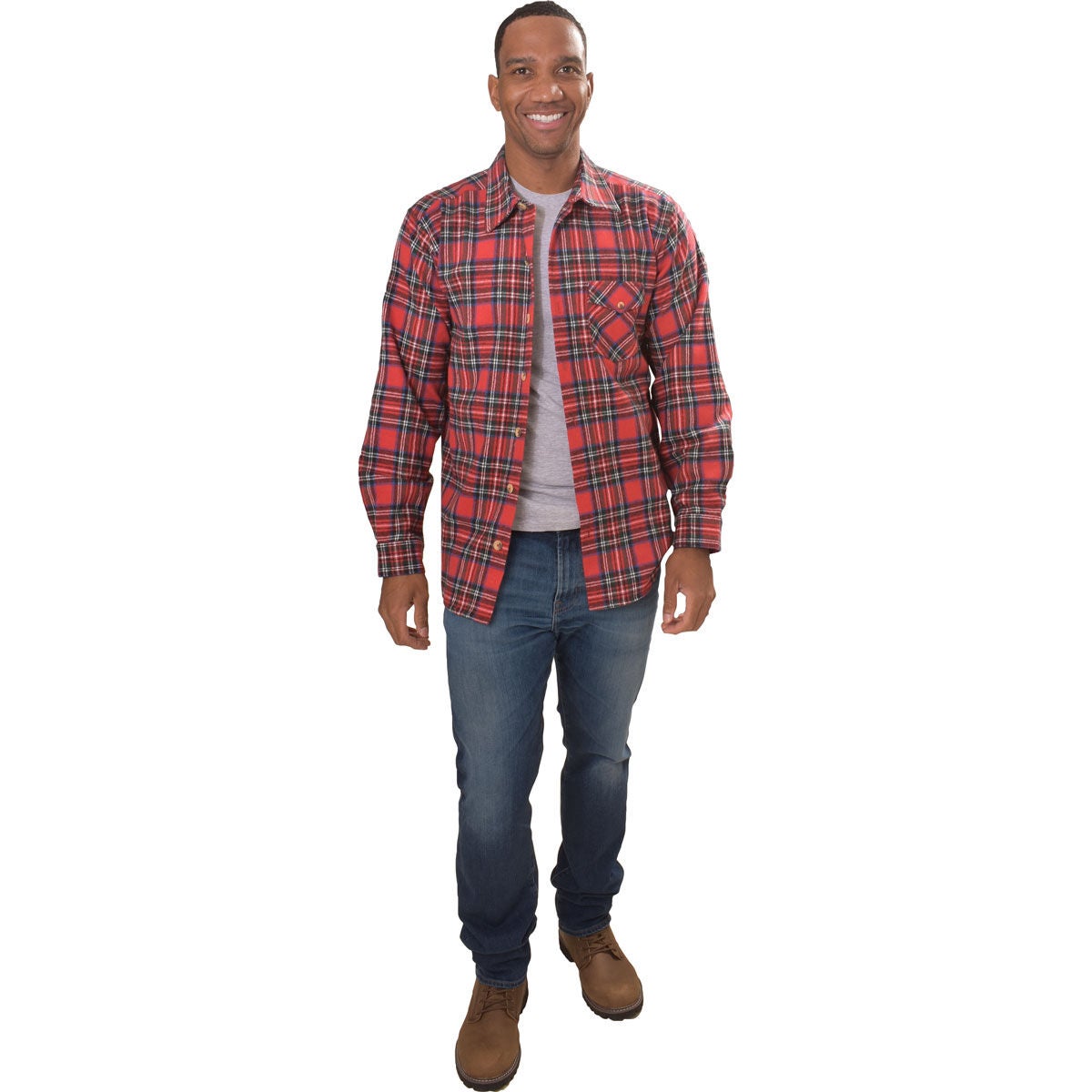 Canyon Creek Men's Red/Blue Brawny Flannel