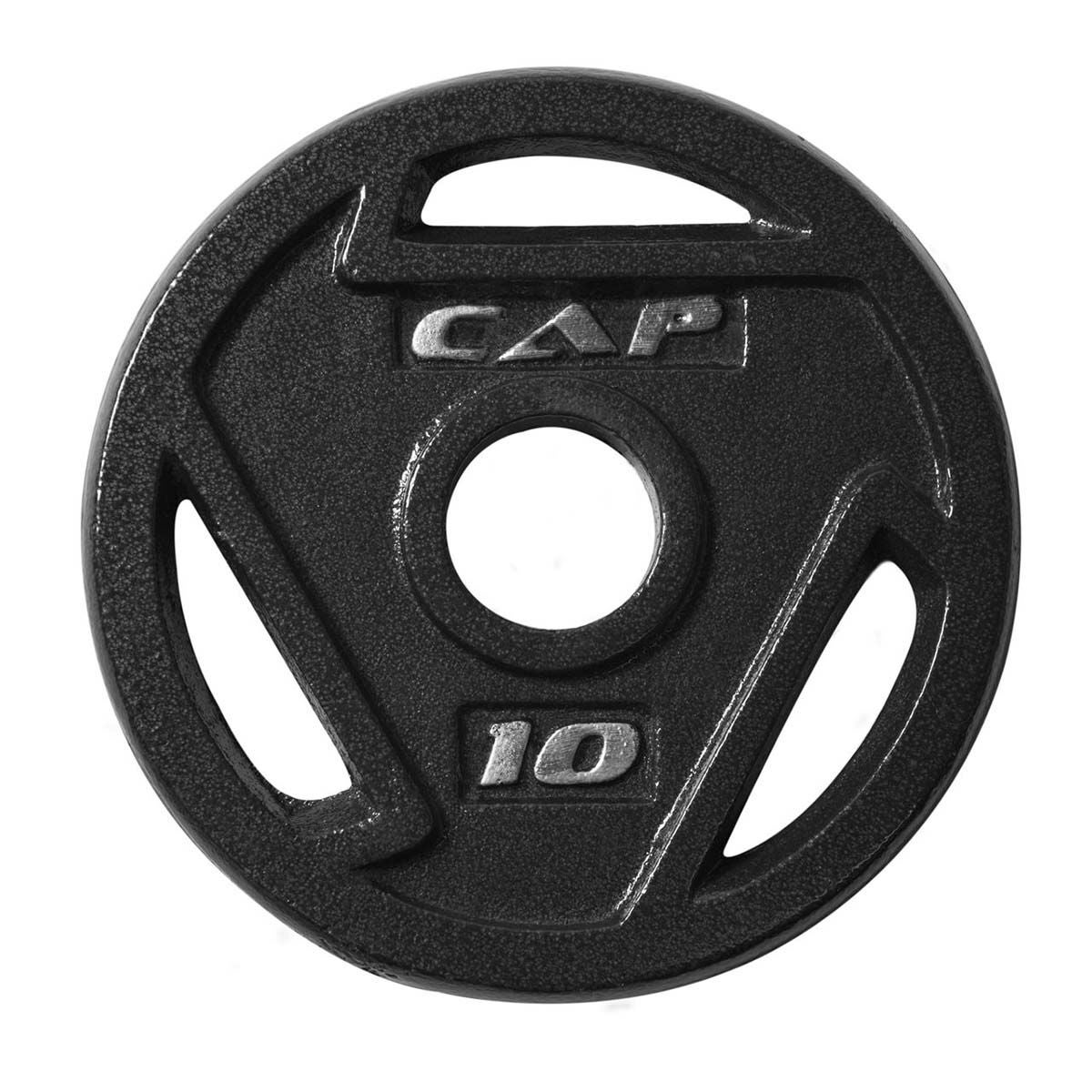 Cap 10 lb. Regular Black Olympic Grip Plate Pack- Set of 4
