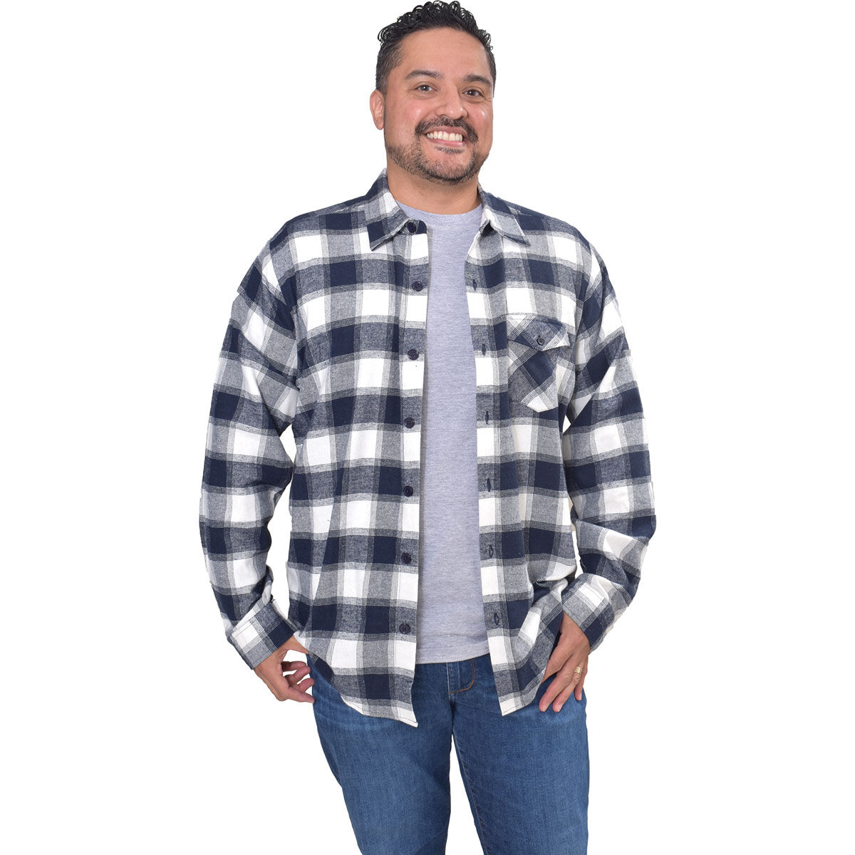 Canyon Creek Men's One Pocket Navy/White Flannel