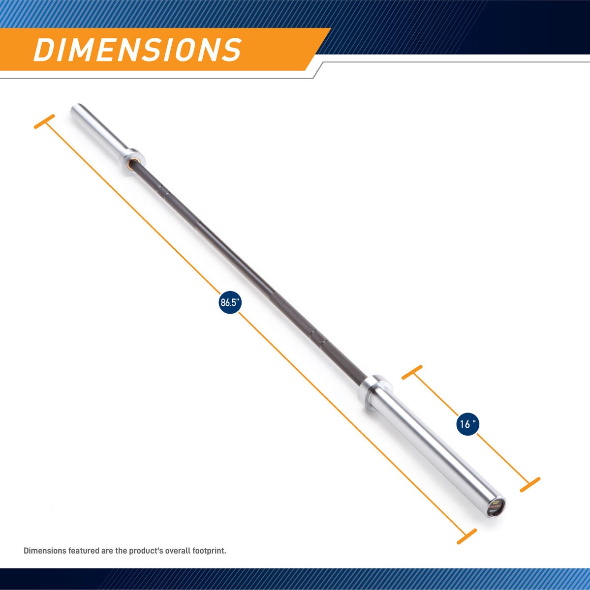 Steel Body 7' Black Chrome OLYMPIC BAR