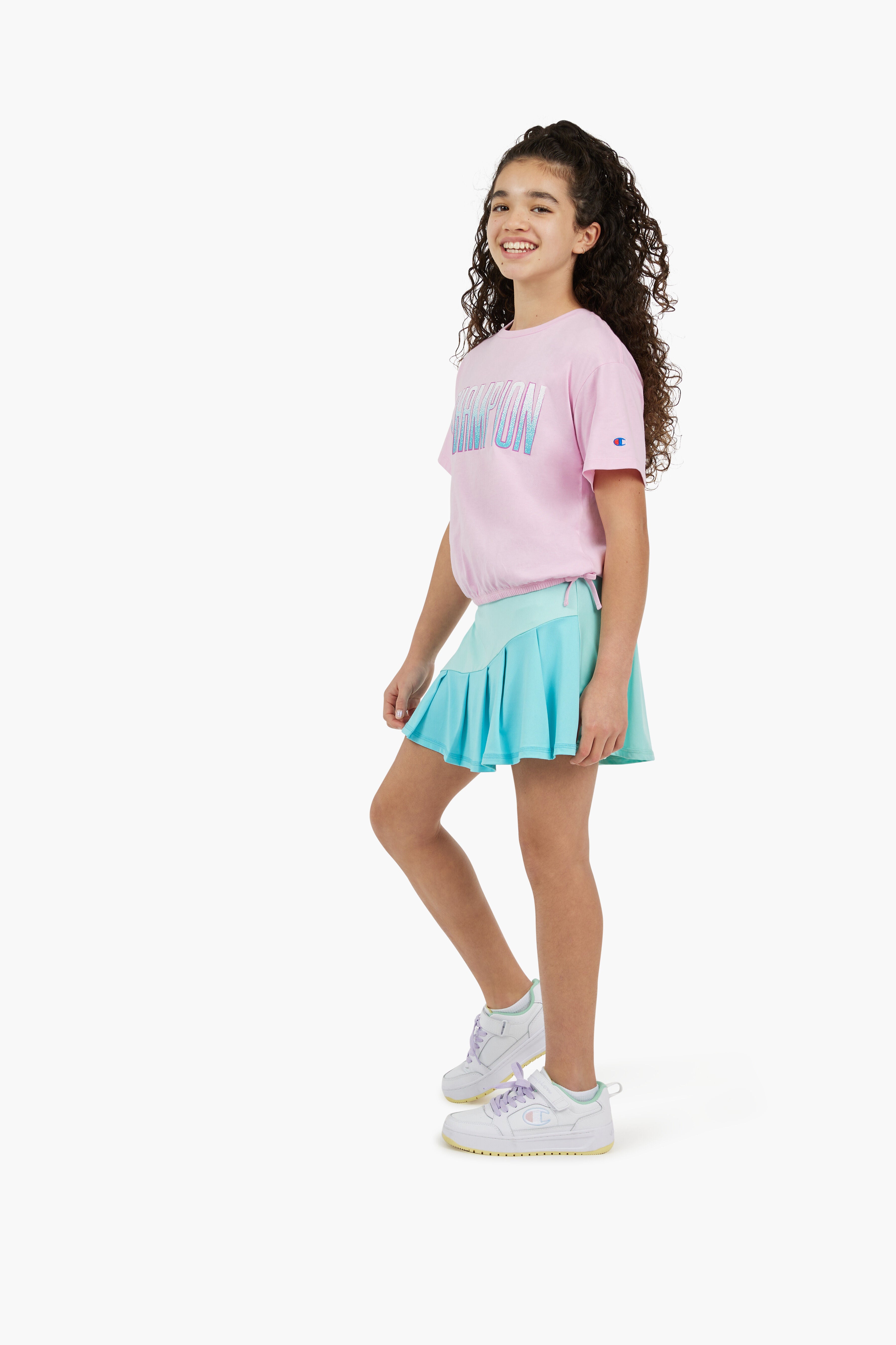 Champion Girl's Elastic Tie Tee